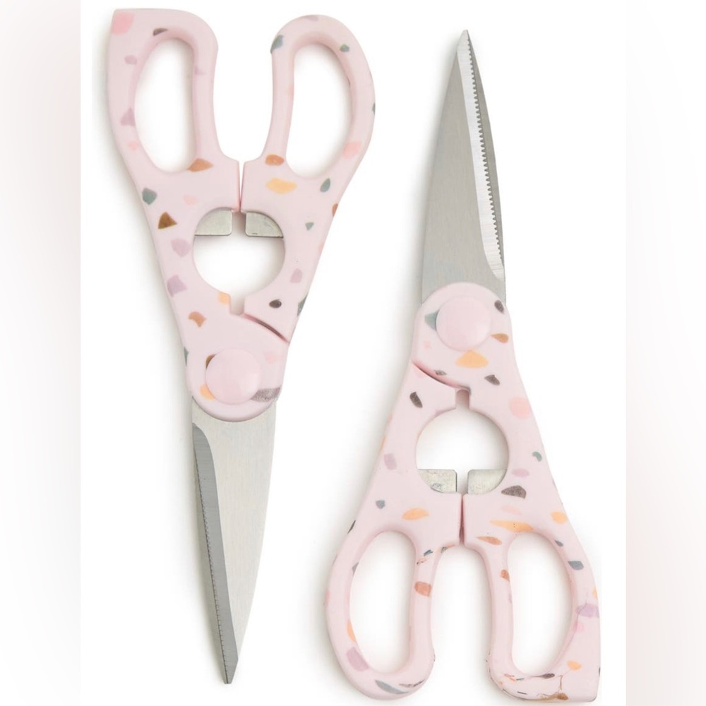 Kitchen shears w/ built in bottle opener easily cut meat herbs Funky handle